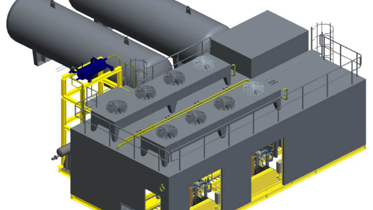 A compact enclosed skid CO2 recovery system for biogas upgraders