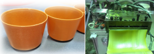 pots and plastic films from legumes